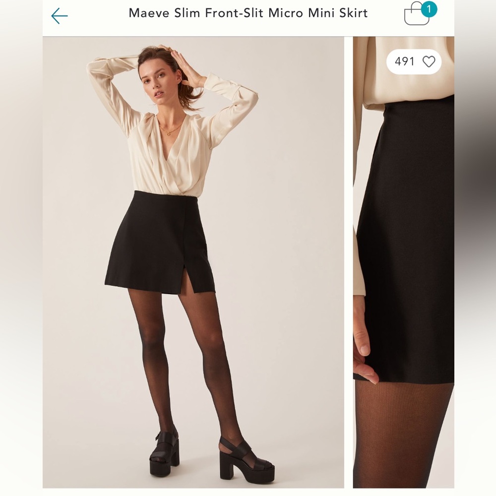 Maeve slim micro mini skirt